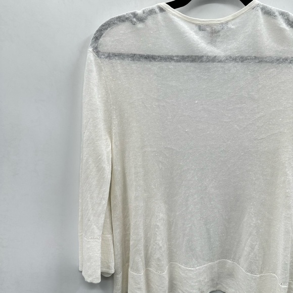 TOMMY BAHAMA white linen lightweight lagonlook cottagecore woman cardigan XS - Picture 10 of 11